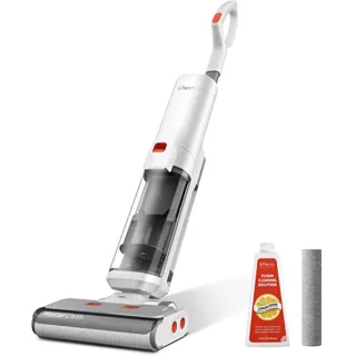 Ultenic AC1 Aspirapolvere Senza Fili, Lavapavimenti 15Kpa, Pulizia a Secco/Umito, 45Min di Autonimia, 4 in 1 Autopulente, Batteria Rimovibile, App, Ideale per Sporco Appiccicoso, Peli di Animali