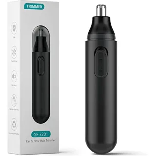 Taglia Peli Naso e Orecchie Professionale Indolore，Rasoio Elettrico Tagliapeli per Naso，Rasoio Naso Testa Impermeabile, Funzionamento a Batteria，per uomini e donne（Nero）