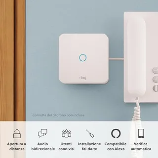 Ring Intercom di Amazon | Rendi smart il tuo citofono, apertura a distanza, compatibile con Alexa, audio bidirezionale (verificare la compatibilità)