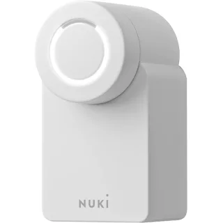 Nuki Smart Lock 3.0, serratura smart per la porta di casa, serratura elettronica con Door Sensor facile da installare, prodotto certificato AV Test, bianco
