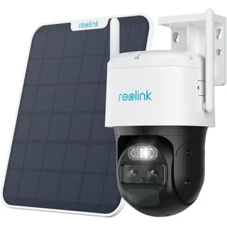Reolink 360° PTZ Telecamera Batteria + Auto-Tracking & 6X Zoom Ibrido, Doppio Obiettivo WiFi Esterno Senza Fili, 4MP Visione Notturna a Colori, IP66, Funziona con Alexa/Cloud, TrackMix+Pannello Solare