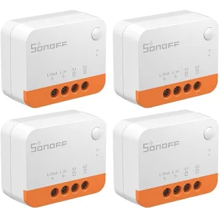 SONOFF ZBMINI-L2 DIY Smart Switch (4 stuks) Zigbee Switch, ZigBee 3.0 Compatibel met Alexa, SmartThings Hub, Google Home & SONOFF ZBBridge