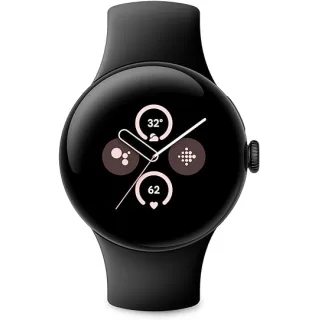 Google Pixel Watch 2 con Fitbit Monitoraggio battito cardiaco, Gestione stress, Funzionalità di sicurezza - Smartwatch Android - Cassa in alluminio - Cinturino sportivo nero - Wi-Fi
