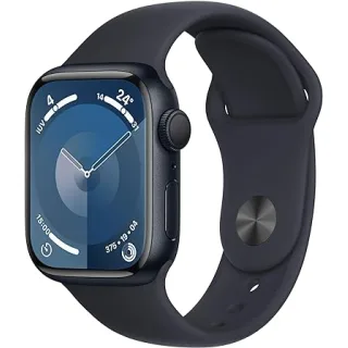 Apple Watch Series 9 GPS 41mm Smartwatch con cassa in alluminio color mezzanotte e Cinturino Sport mezzanotte - S/M. Fitness tracker, app Livelli O₂, display Retina always-on, resistente all’acqua