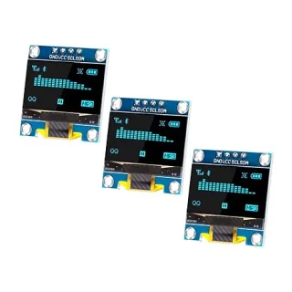 APKLVSR 3PCS 0,96 Pollici Modulo OLED Display Module, 0.96 Inch OLED Display Module I2C IIC 12864 128x64 Driver Scheda Display IIC I2C Seriale Auto-Luminosa compatibile con Arduino PI (Blu)