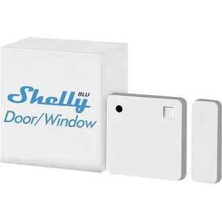 Shelly BLU Door/Window Bianco, Sensore porta e finestra Bluetooth, Misurazione dei lux e dell'angolo di inclinazione, Compatible con Alexa e Google Assistant, App iOS, Android