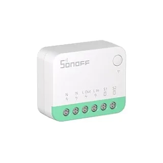 SONOFF MINIR4M Matter WiFi 10A Interruttore Smart Switch 2-Way, Interruttore intelligente, modalità relè staccabile, WiFi 2.4G relè smart, controllo APP, Funziona con Alexa, Google Home,eWeLink