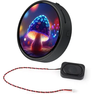 Waveshare ESP32-S3 1.75inch AMOLED Round Touch Display Development Board(with Case, No GPS), 32-Bit LX7 2-Core Processor, 466x466, QSPI Interface, Dual Digital Microphones Array, ESP32 With Display