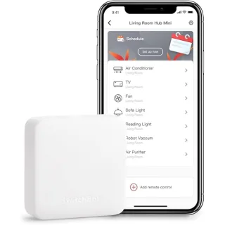 SwitchBot Hub Mini Smart Remote - Dispositivo IR, collegamento a Wi-Fi, controllo del condizionatore d'aria, compatibile con Alexa, Google Home, HomePod, IFTTT (White)…