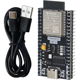 Freenove ESP32 Dev Board Kit, Sviluppo di Microcontrollori Dual-Core 32-Bit 240 MHz, WiFi+BT a Bordo, Codice Python C, Esempio di Progetti Tutorial