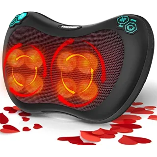 Cuscini per Massaggi Elettrici Cuscino Massaggiante Shiatsu per 3 Velocita con Cambio di Direzione e 8 Nodi di Massaggio per Collo dei Rilassarsi Muscolare Adatto a Casa Ufficio Come Regalo