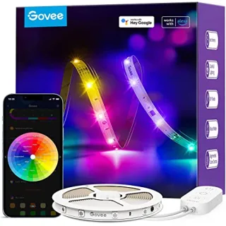 Govee LED WiFi Striscia 5 Metri, Strisce RGBIC Funziona con Alexa Google Assistant e APP, DIY Segmentato Sync Musicale per Camera da Letto, Soffitto, Cucina, Giochi