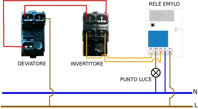 Relè eMylo con deviatori e invertitori - come fare