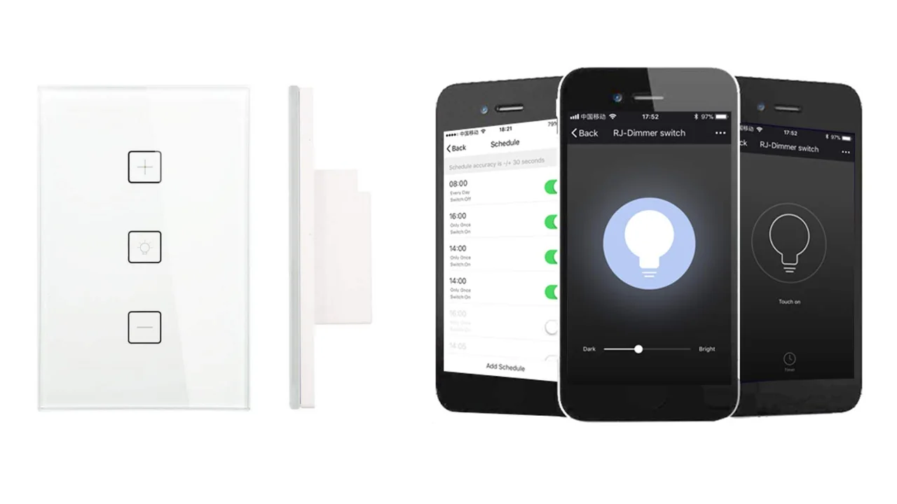 Wall Switch Soft Touch WiFi per controllo luci con funzione dimmer