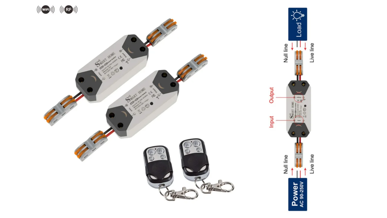 Smart Switch RF 433Mhz e WiFi by Smart Home Kerodamo