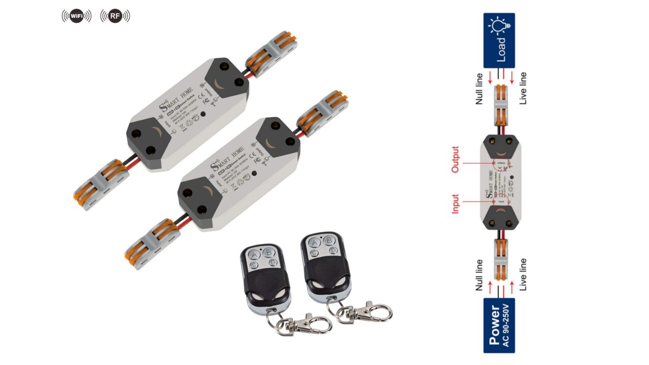 PRESA WIFI-RF CON APP E CONTROLLO REMOTO DA 433 MHz