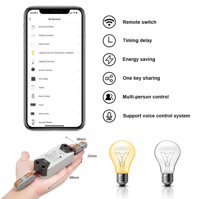 Smart Switch RF 433Mhz e WiFi by Smart Home Kerodamo