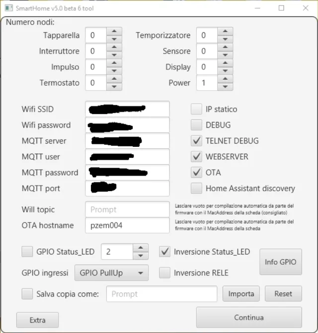 Come utilizzare il lettore di consumi pzem con il firmware Smarthome