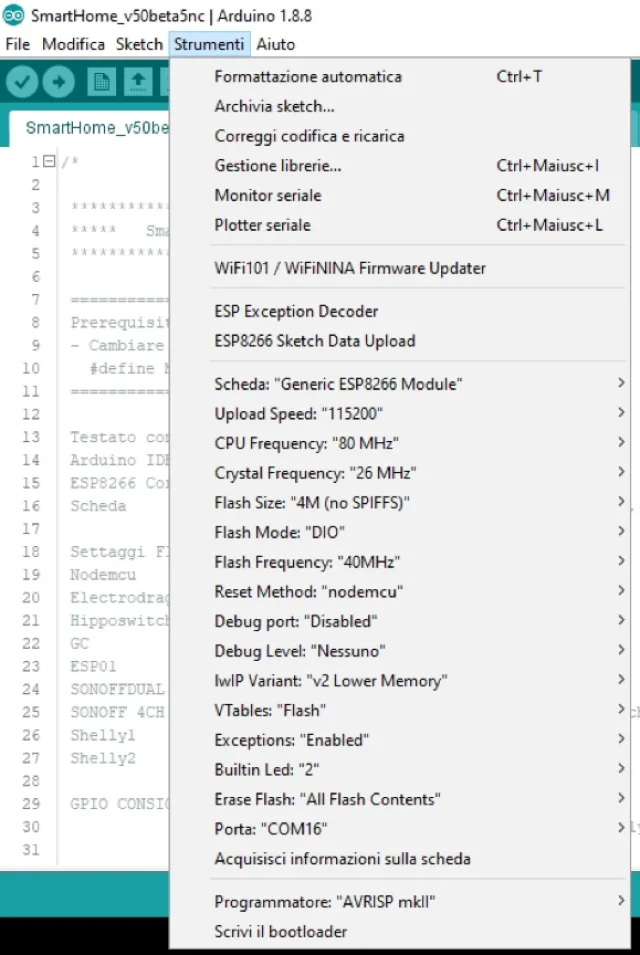 Come utilizzare il lettore di consumi pzem con il firmware Smarthome