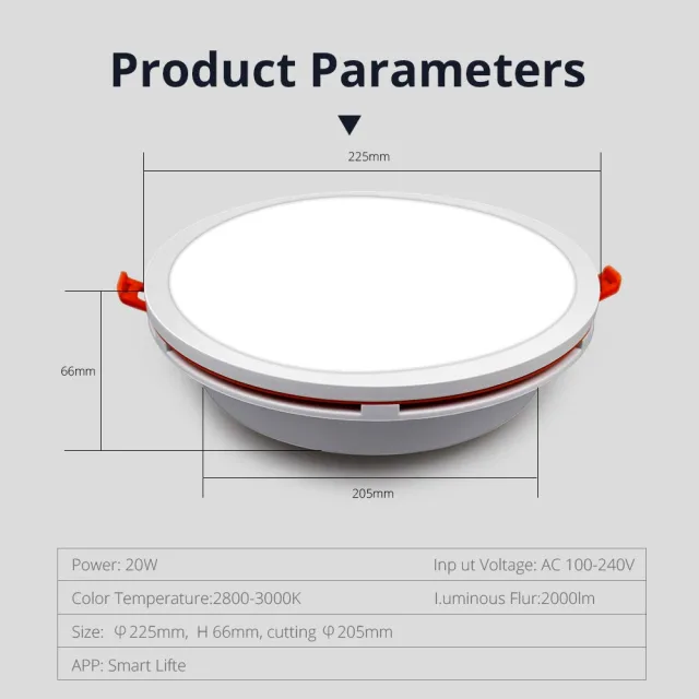 Lampada SMART da incasso con funzione di audio Bluetooth