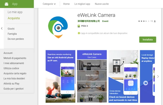 eWeLink Camera, l'app che trasforma il tuo smartphone in una IPCAM!
