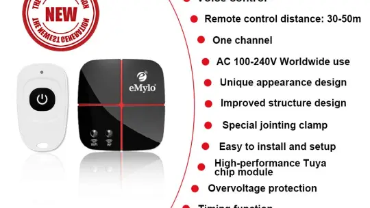 Nuovi Smart Switch 1 Canale WiFi e RF 433 MHz by eMylo