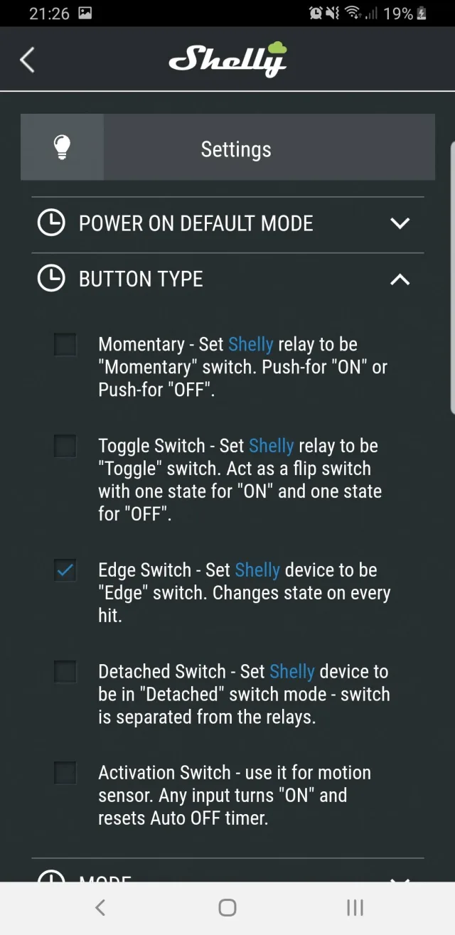 Come usare lo Shelly 2.5 per gestire due punti luce