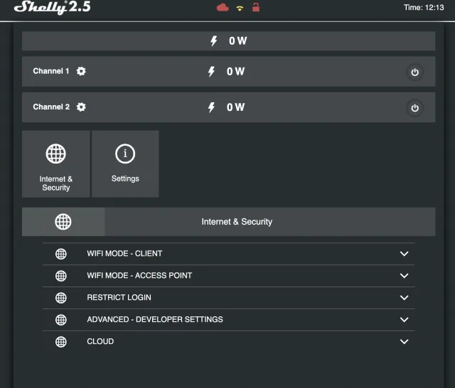 Come usare lo Shelly 2.5 per gestire due punti luce