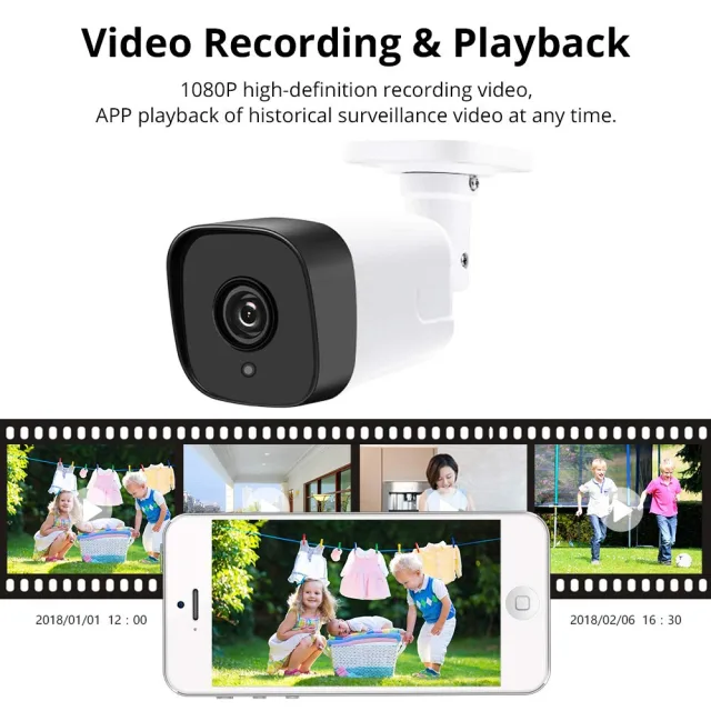 Tuya Smart outdoor security camera waterproof with night vision