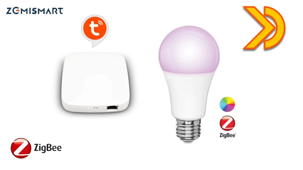 Lampadina E27 RGB ZigBee by Zemismart Tuya Smart compatibile