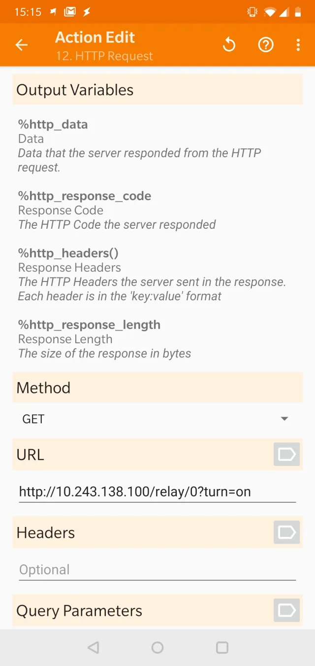 Come gestire lo Shelly 1 direttamente da Tasker