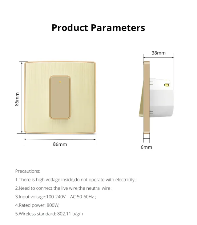 Wall Switch Tuya Smart - Un pulsante WiFi by Zemismart