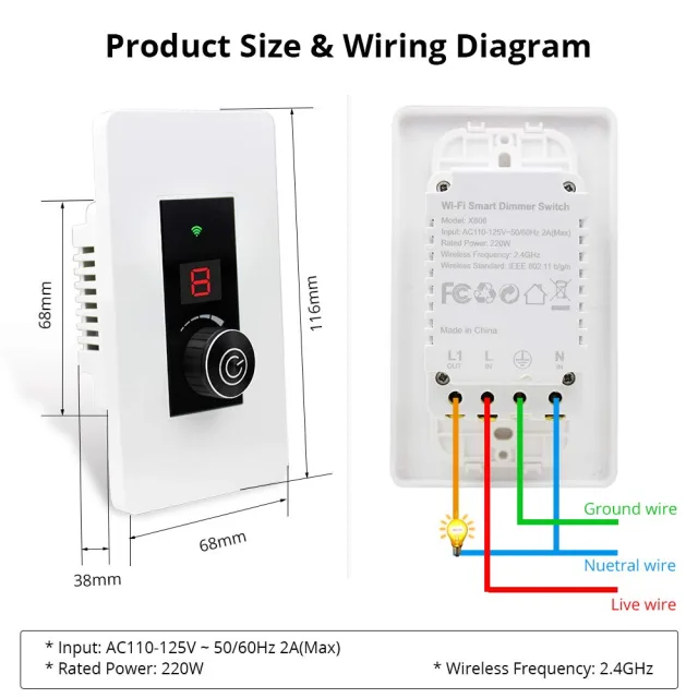 Smart Switch Dimmerabile Tuya Smart by Zemismart
