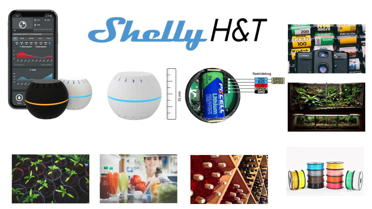 Sensori temperatura e umidità Smart SH-PHT Shelly su EvohomeShop