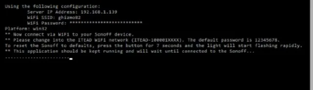 Sonoff CH4 Pro - installazione OTA del firmware Tasmota