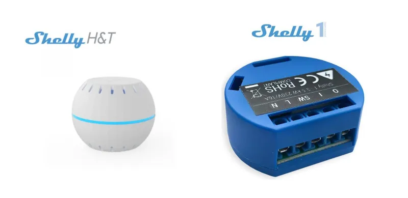 Come realizzare un Termostato Smart con Shelly H&T e Shelly 1
