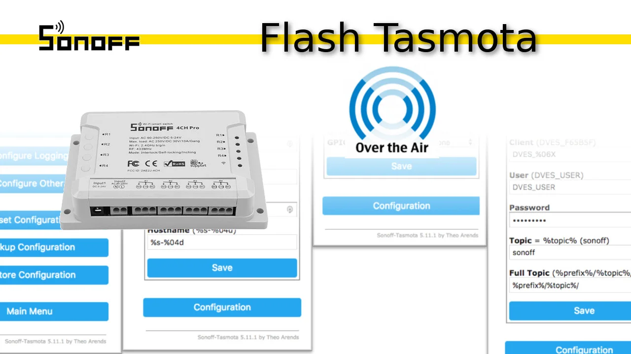 Sonoff CH4 Pro - installazione OTA del firmware Tasmota