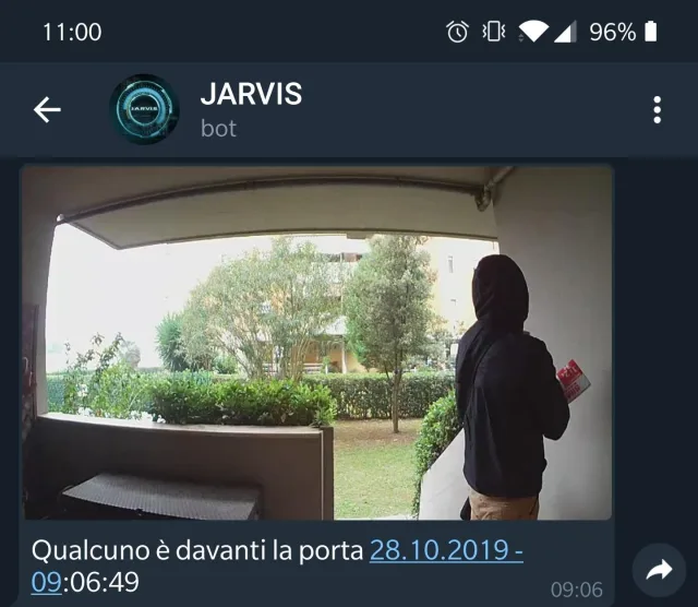 Home Assistant -Notifiche Telegram con Snapshot da Videocamere di Sicurezza