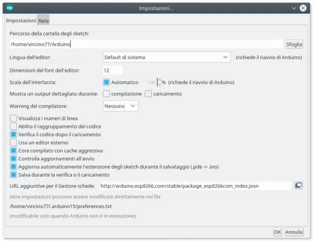 Come installare l'Add-on ESP8266 nell'IDE di Arduino