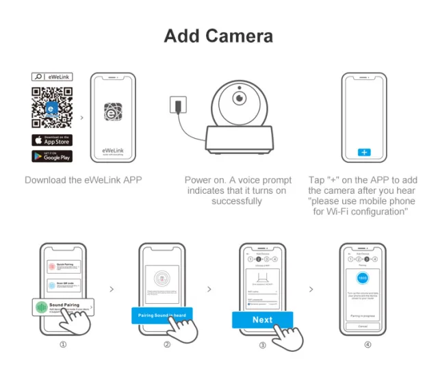 Sonoff GK-200MP2-B - Telecamera di sorveglianza IP Wi-Fi di Itead