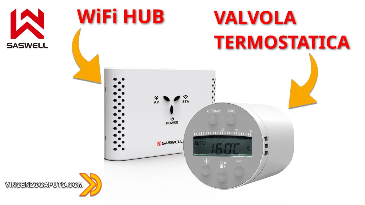 Domotica, Valvola Termostatica Saswell con HUB Zigbee compatibile con Home  Assistant
