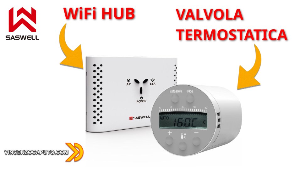 Valvola Termostatica Saswell con HUB Zigbee compatibile con Home Assistant