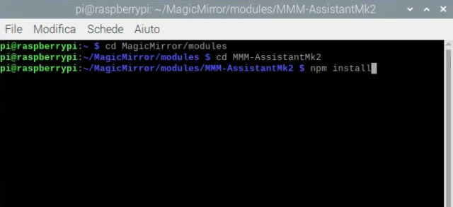 Google Assistant su Magic Mirror con hotword personalizzata