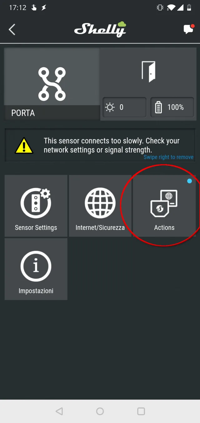 Shelly DoorWindow con notifica su Tasker tramite Autoremote