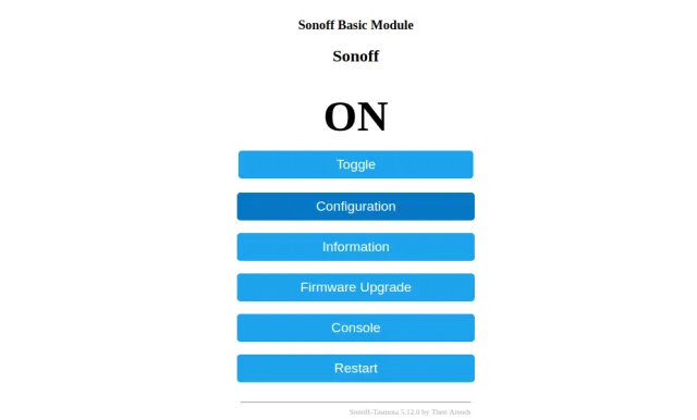 Sonoff gestito da Tasker tramite i comandi HTTP del firmware Tasmota