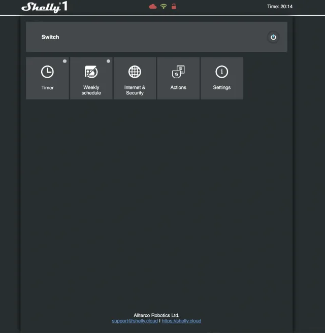 Shelly Cloud no sensor