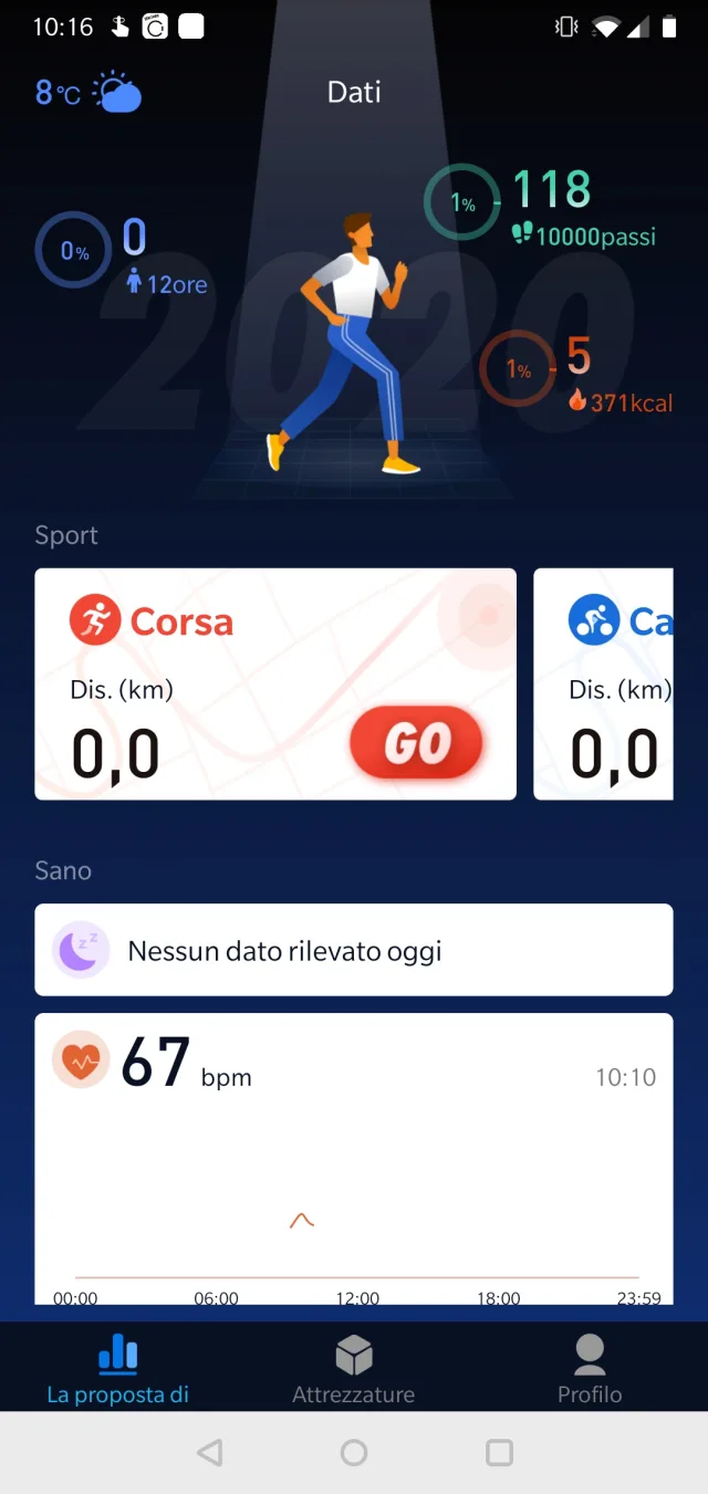 Screenshot Home Zeroner Health Pro