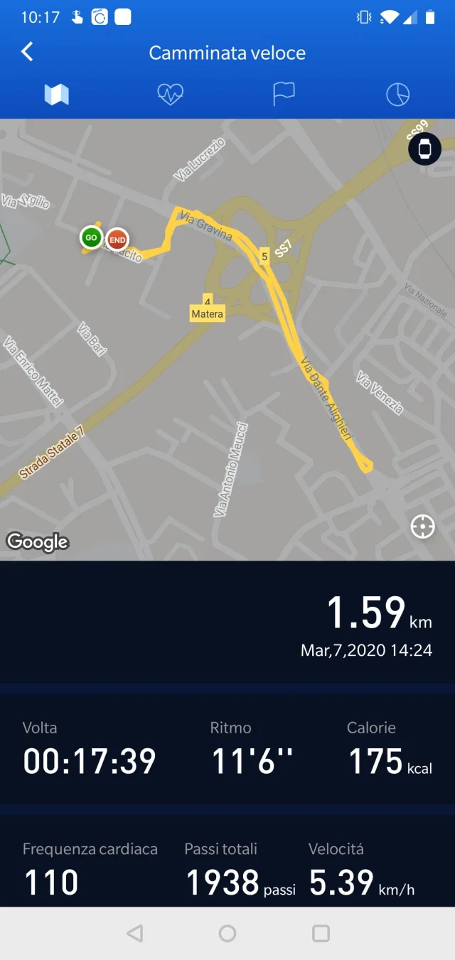 Screenshot GPS Zeroner Health Pro