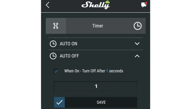 Timer auto off