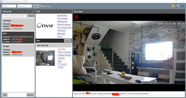 Onvif device manager